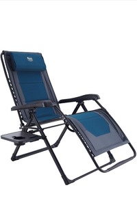 lot 202 image: New TIMBER RIDGE Zero Gravity Chair Oversized Lounger  Recliner - 350Lb Capacity