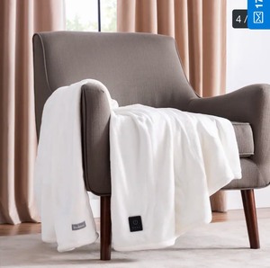 lot 85 image: New Brookstone Heated Plush Throw Heated Blanket Throw - Heated Throw Blanket Electric - Heated Blankets - 4 Heat Settings, 4-Hour Auto Shut Off, 100% Polyester, 50x60