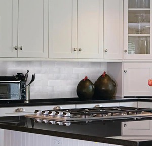 lot 82 image: 15 Cases Jeffery Court Blanco Rustico White 3 in. x 6 in. Glossy Ceramic Wall  Backsplash Tile (5.38 sq. ft.Case) White - 80 SqFt