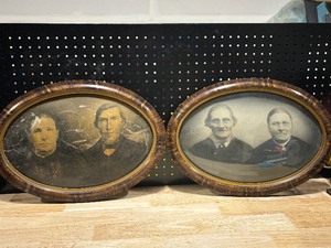 Vintage Oval Bubble Glass Pictures