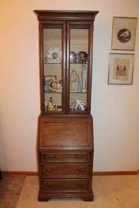 lot 17 image: Walnut Secretary Cabinet