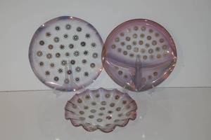 lot 42 image: MCM Dorothy Thorpe Glama Atomic Starburst Glass Serveware