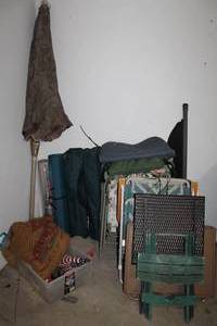 lot 129 image: Folding Chairs, Patio Umbrella & More