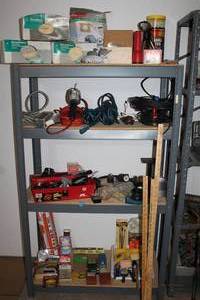 lot 140 image: Utility Shelf & Contents