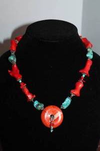 lot 5 image: Turquoise, Coral & Jasper Jewelry