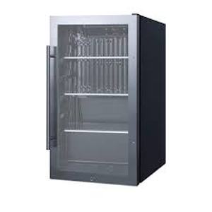 Shallow Depth 19 in. 3.1 cu. ft. 110 Bottle Outdoor Beverage Cooler in Black by Summit Appliance  Customer Returns See Pictures