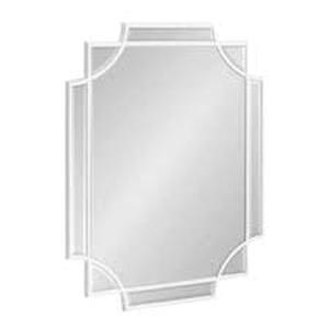 Kate and Laurel Minuette 36 in. x 24 in. Modern Scalloped Rectangle Framed Silver Wall Accent Mirror   Customer Returns See Pictures