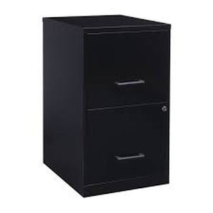 Space Solutions 18 in. D 2-Drawer Black Premier Letter Width 14.25 in. W Locking Vertical File Cabinet Customer Returns See Pictures