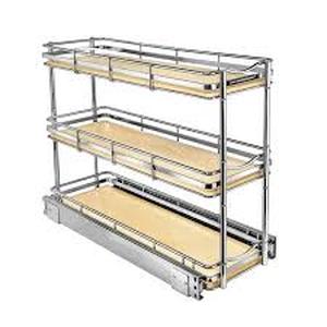 Elite Pull Out Cabinet Organizer - Narrow Slide Out Drawers for Kitchen Cabinets - 6 in. x 21 in. Wood Customer Returns See Pictures