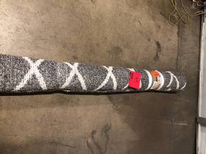 5 X 7 Dark Gray and White Twine Rug Customer Returns See Pictures