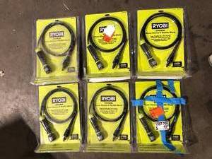 Lot of RYOBI EZClean Power Cleaner 6 ft. Flexible Wand    Customer Returns See Pictures