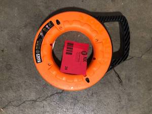 Klein Tools 65 ft. Steel Fish Tape, 18 in. Width  Customer Returns See Pictures