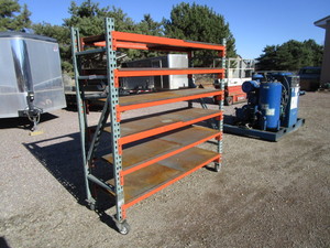 lot 3 image: Rolling Storage Rack 2x6 12x6 12