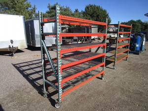 lot 4 image: Rolling Storage Rack 2x6 12x6 12