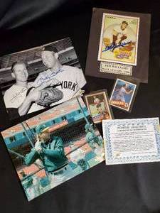 Collection of Autographed Baseball Memorabilia Featuring Ted Williams and Mickey Mantle