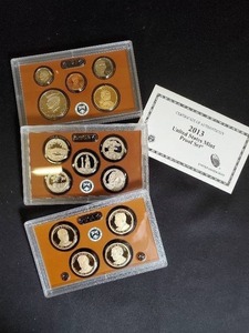 Set of 3 United States Coin Mint Sets from 2013