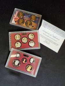 Set of 3 Uncirculated U.S. Mint Coin Sets with Certificate of Authenticity