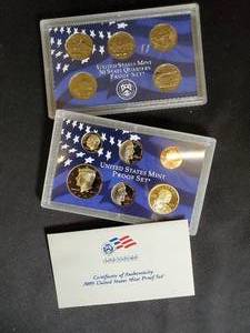 2005 United States Mint 50 State Quarters Proof Set with Certificate of Authenticity
