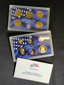 2005 United States Mint 50 State Quarters Proof Set with Certificate of Authenticity