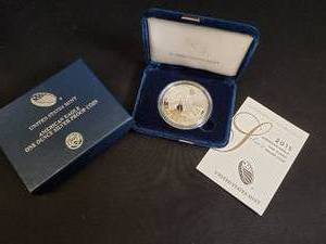 2015 American Silver Eagle Coin in Original Velvet Display Box