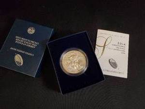 2014 American Eagle One Ounce Silver Uncirculated Coin with Certificate of Authenticity
