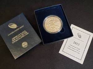 2013 American Eagle Silver Uncirculated Coin with Certificate of Authenticity