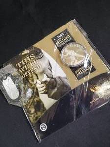 2012 Infantry Soldier Silver Dollar Coin and Dog Tag Set - Defenders of Freedom