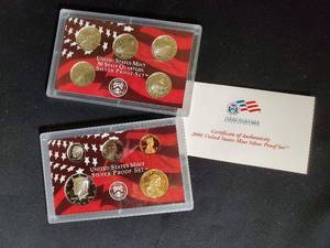 1999 United States Mint Silver Proof Coin Set with Certificate of Authenticity