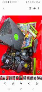 lot 3 image: XBOX with 7 games and Several Controllers (Used)