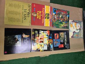 lot 47 image: Lot of 7 Vinyl Record Collections ( Frosty and Snowman, Glenn Miller, 22 Ragtime Hits  by Jo Ann Castle, The Authentic Sounds of Glenn Miller, The Kaempfert)