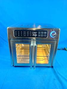 lot 114 image: Emeril Lagasse French Door 26-Qt. Air Fryer 360 - Stainless Steel