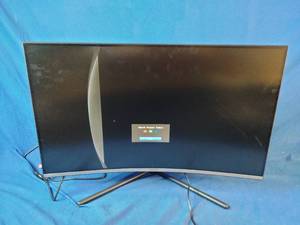 lot 115 image: Samsung Space 32 UHD 4K Curved LED Monitor - Dark Blue Gray