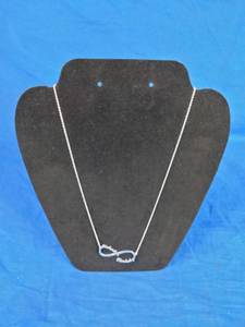 lot 128 image: Jay-Aimee Designs Sterling Silver Personalized Infinity Couples Name Necklace