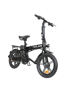 lot 111 image: New GlareWheel 16-Wheel Folding Electric Bike, Black, Retails for $1,385, (Pre-assembled)