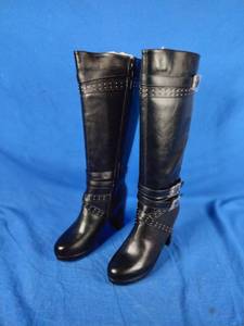 lot 173 image: New Milwaukee Performance Womens Studded Strap Boot with Platform Heel, Size 9 Black