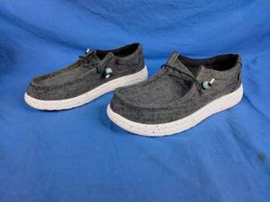 lot 182 image: New Lamo Footwear Womens Paula Casual Shoes - Moc Toe, Size 10 Black