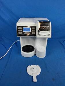 lot 187 image: White Hamilton Beach FlexBrew Trio Coffeemaker, Retails for $150