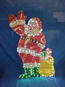 lot 191 image: Northlight Seasonal 48 Lighted Holographic Santa Claus Decoration, Retails for $235