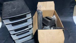 lot 8 image: Office Supplies Organizer Set with Multiple Compartments