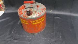 lot 23 image: Vintage Red Gasoline Can with Spout
