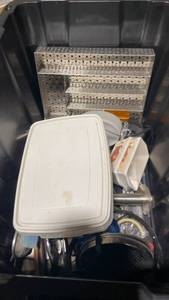 lot 62 image: Storage Container with Assorted Kitchenware and Cookware
