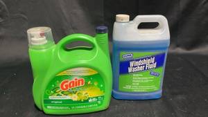 lot 73 image: 2 Pack - Gain Original Liquid Laundry Detergent and GUNK Windshield Washer Fluid