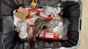 lot 83 image: Lot of Assorted Christmas String Lights - Multiple Sets Storage box with Lid included