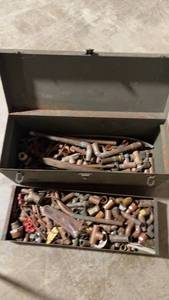 lot 92 image: Assorted Lot of Plumbing Fittings and Accessories in Toolbox