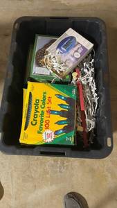 lot 100 image: Mixed Lot of Holiday Decorations and Crayola Lights