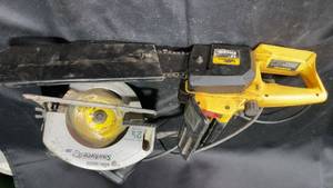 lot 110 image: Eager Beaver 14 Electric Chainsaw and Circular Saw Combo