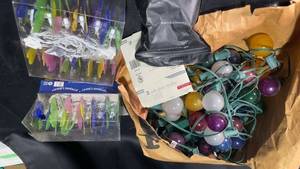 lot 114 image: Collection of Decorative String Lights and Essential Oil Cones