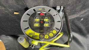 lot 116 image: Cord Store 4-Socket Power Reel with Extension Cord