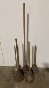 lot 128 image: Set of 5 Vintage Plungers with Wooden Handles