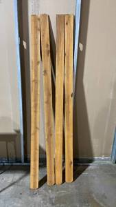 lot 130 image: Set of 4 six foot Wooden fence Boards for DIY Projects